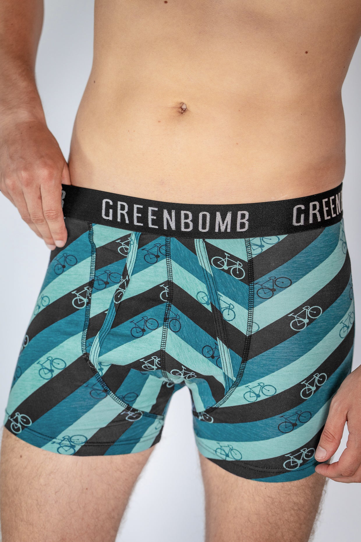 Blau:  Gemütliche Trunk aus Bio-Baumwoll Mix für Herren [4231]