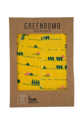 Yellow: Figurbetonte Trunk aus Bio-Baumwoll Mix für Herren [4234]