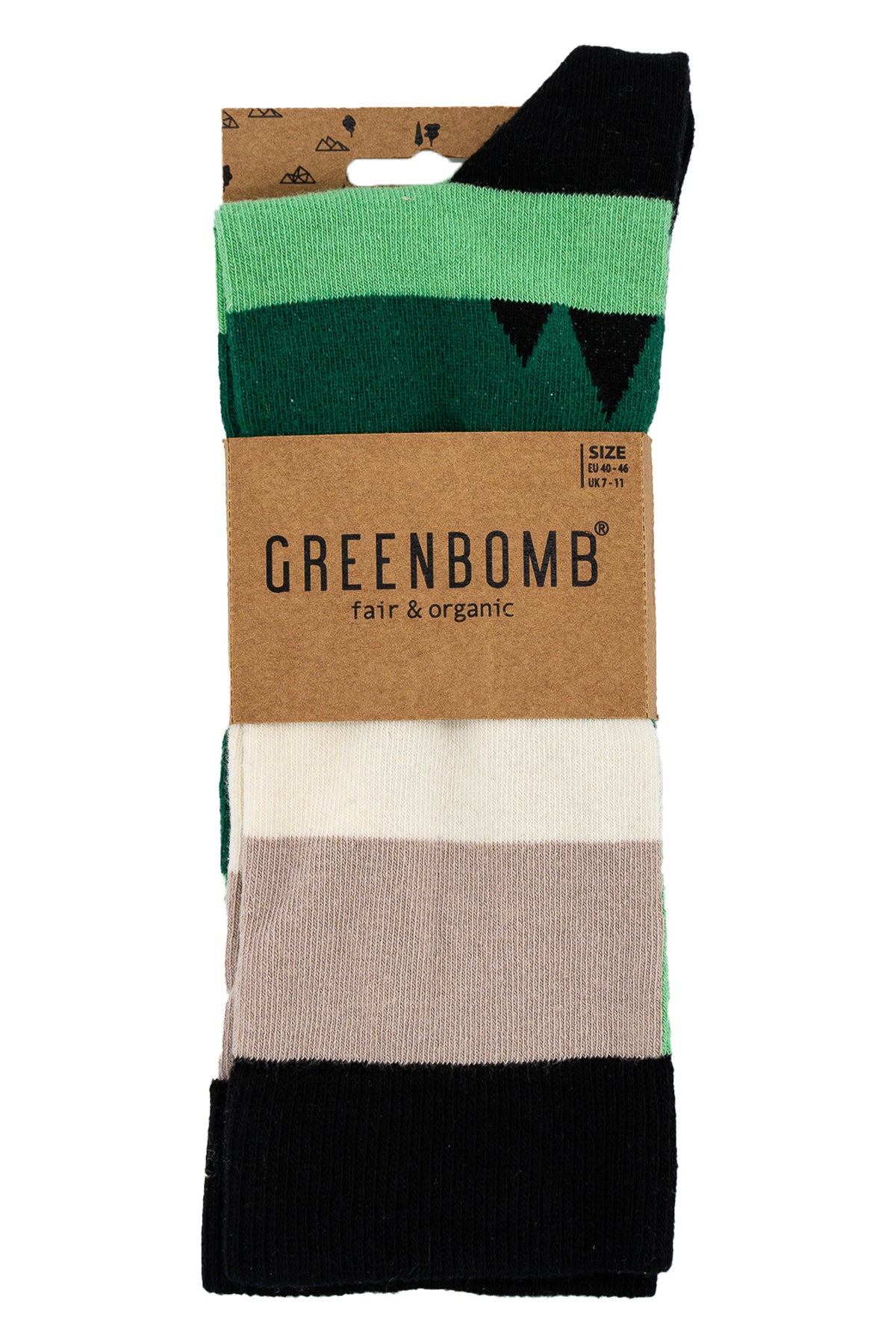 Black: Lässige Socken aus Bio-Baumwoll Mix für Unisex [4241]