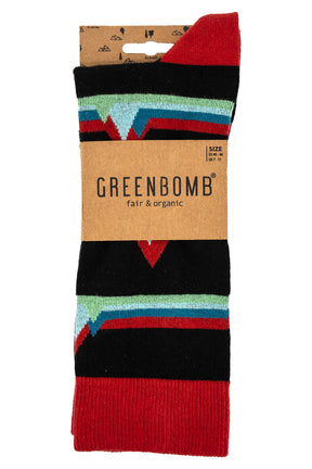 Black: Lässige Socken aus Bio-Baumwoll Mix für Unisex [4248]