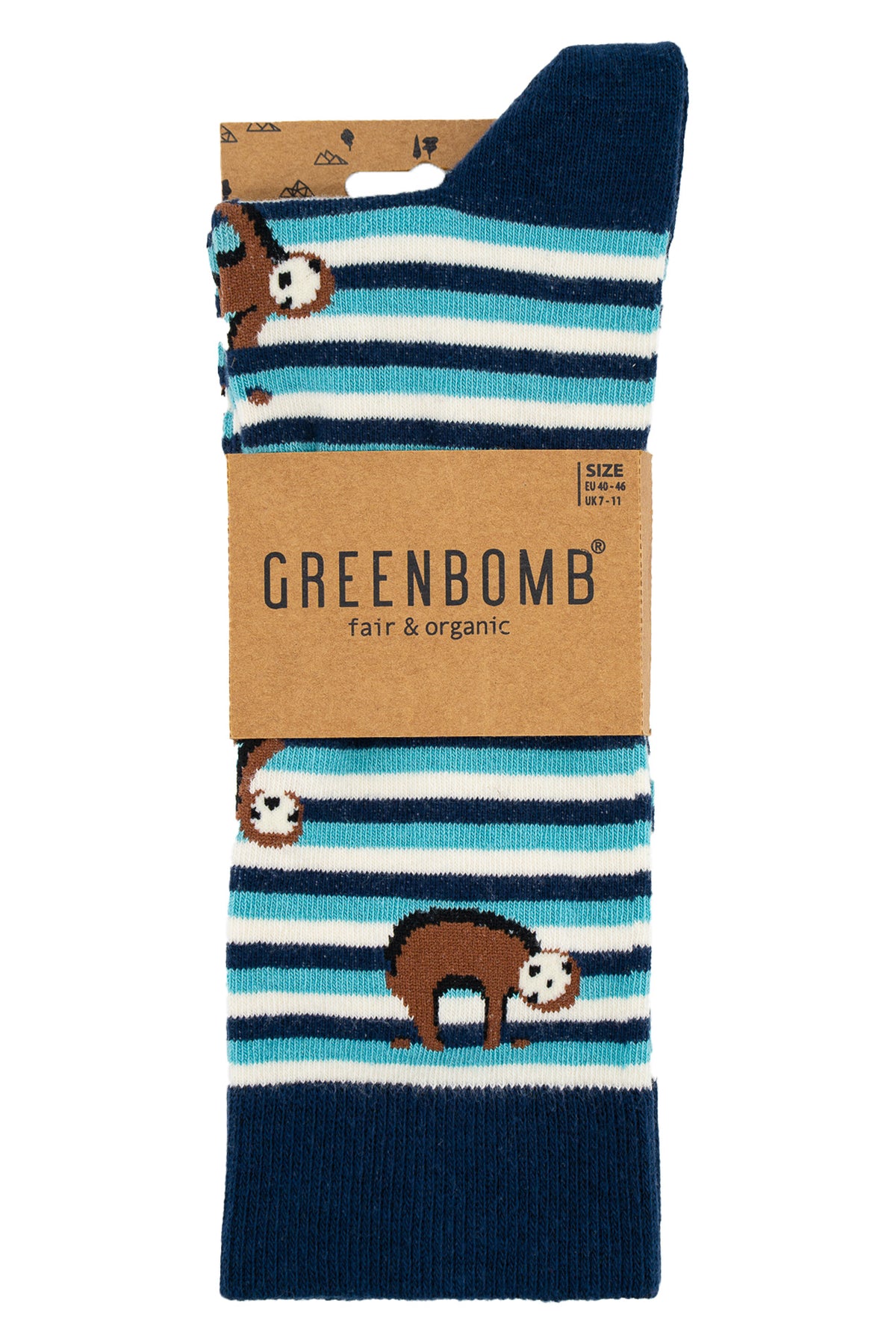 Dark Navy: Lässige Socken aus Bio-Baumwoll Mix für Unisex [4275]
