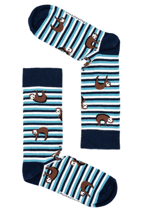 Dark Navy: Lässige Socken aus Bio-Baumwoll Mix für Unisex [4276]
