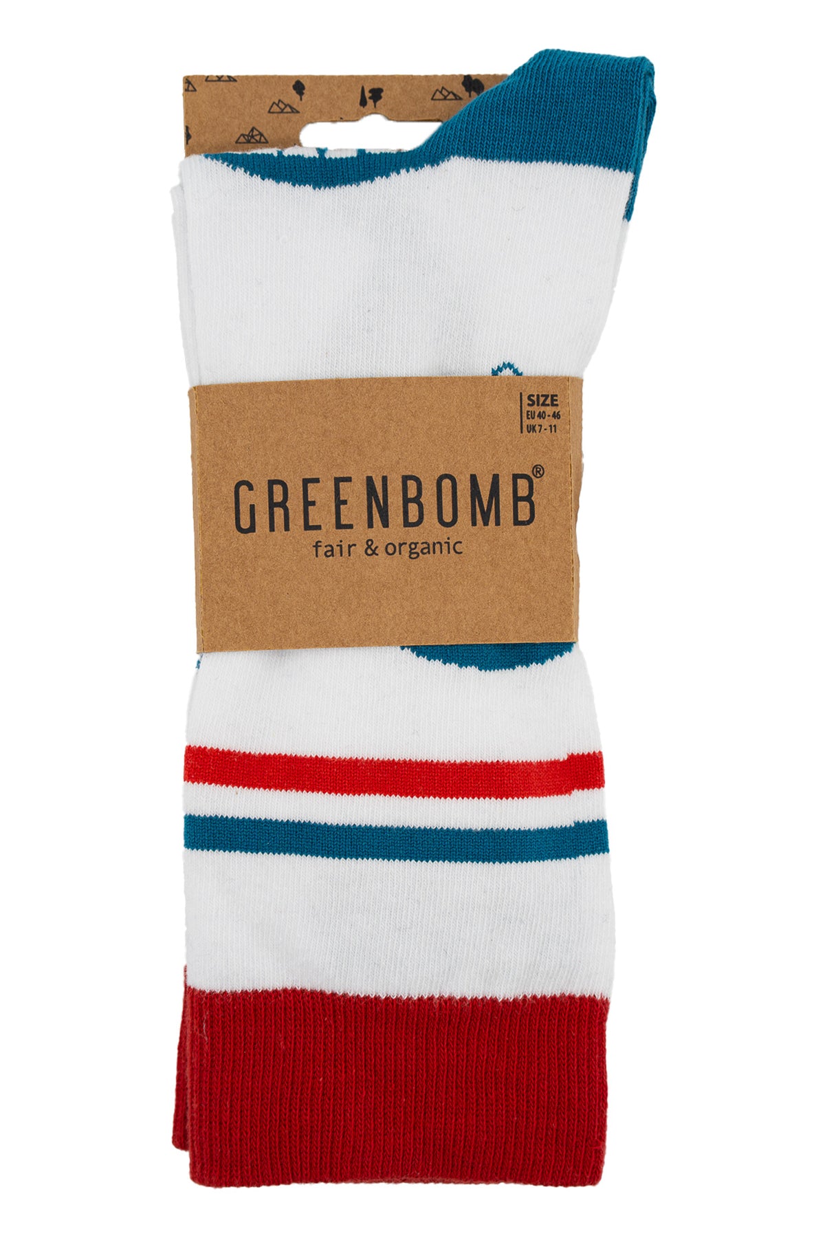 White: Lässige Socken aus Bio-Baumwoll Mix für Unisex [4285]