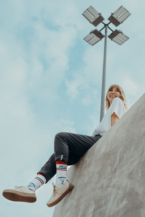 White: Lässige Socken aus Bio-Baumwoll Mix für Unisex [4287]