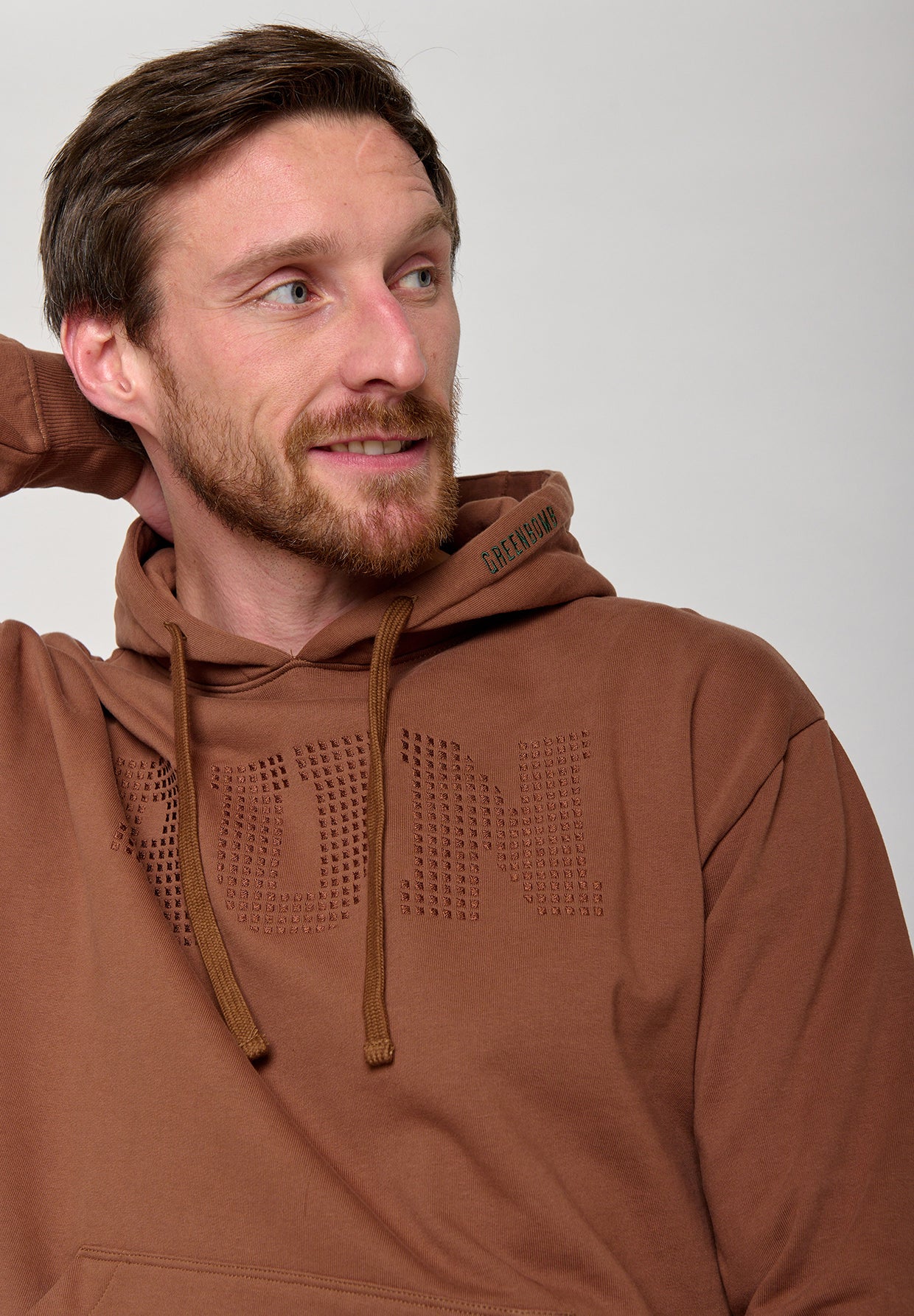 Roter Gemütlicher Hoodie aus Bio-Baumwolle für Herren (4)