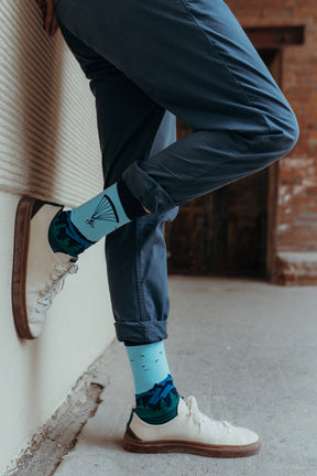 Dark Navy: Lässige Socken aus Bio-Baumwoll Mix für Unisex [4300]