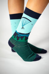 Blau:  Lässige Socken aus Bio-Baumwoll Mix für Unisex [4301]