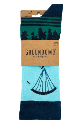 Dark Navy: Lässige Socken aus Bio-Baumwoll Mix für Unisex [4302]