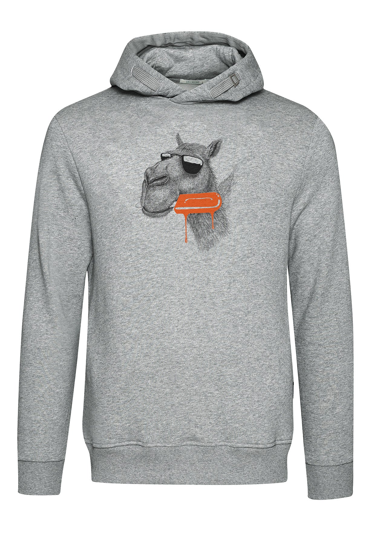 Heather Grey: Kuschliger Hoodie aus Bio-Baumwolle für Herren [4317]
