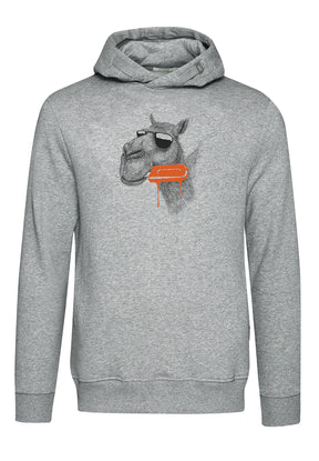 Heather Grey: Kuschliger Hoodie aus Bio-Baumwolle für Herren [4317]