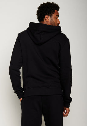 Black: Entspannte Zipjacke aus Bio-Baumwolle für Herren [4345]