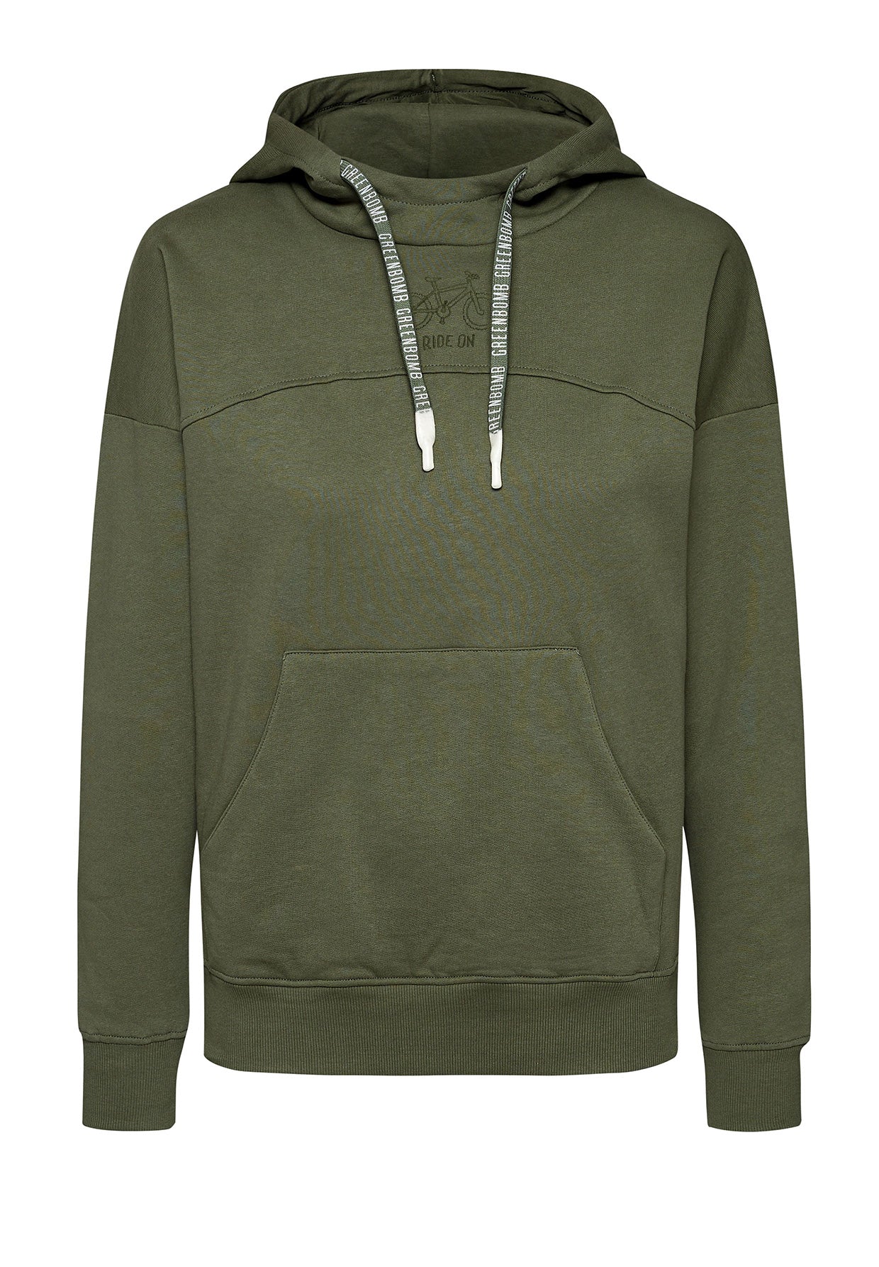 Grüner Lässiger Hoodie aus Bio-Baumwolle für Damen (6)