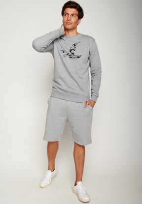 Heather Grey: Gemütliches Sweatshirt aus Bio-Baumwolle für Herren [4391]