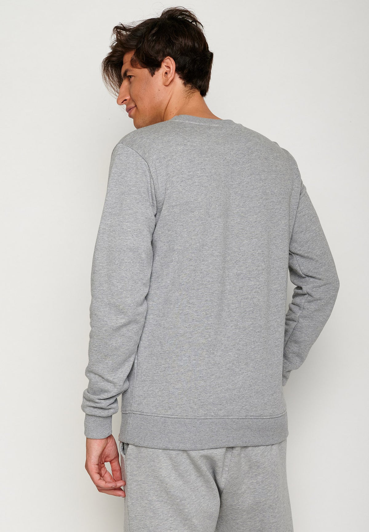Heather Grey: Gemütliches Sweatshirt aus Bio-Baumwolle für Herren [4393]