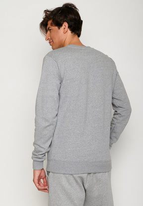 Heather Grey: Gemütliches Sweatshirt aus Bio-Baumwolle für Herren [4393]