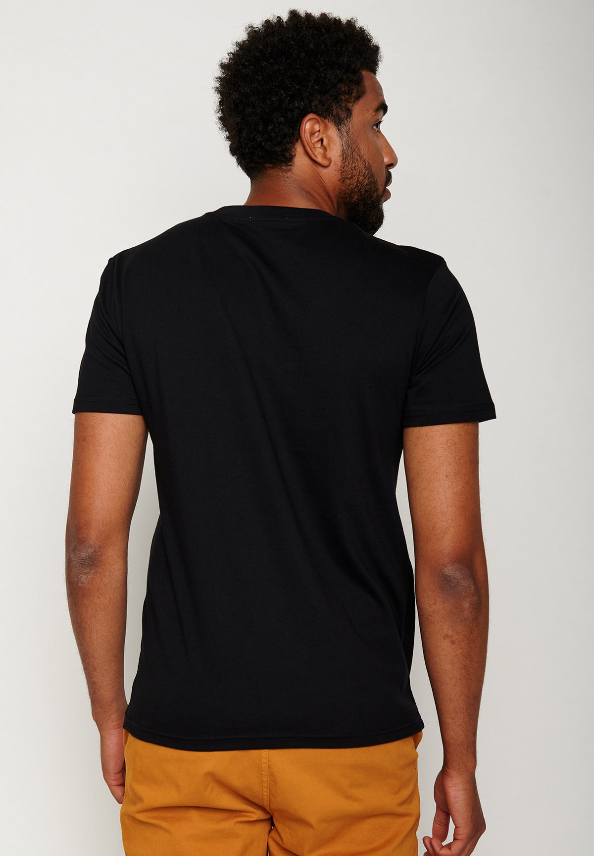Schwarz:  Sportliches T-Shirt aus Bio-Baumwolle für Herren [4454]