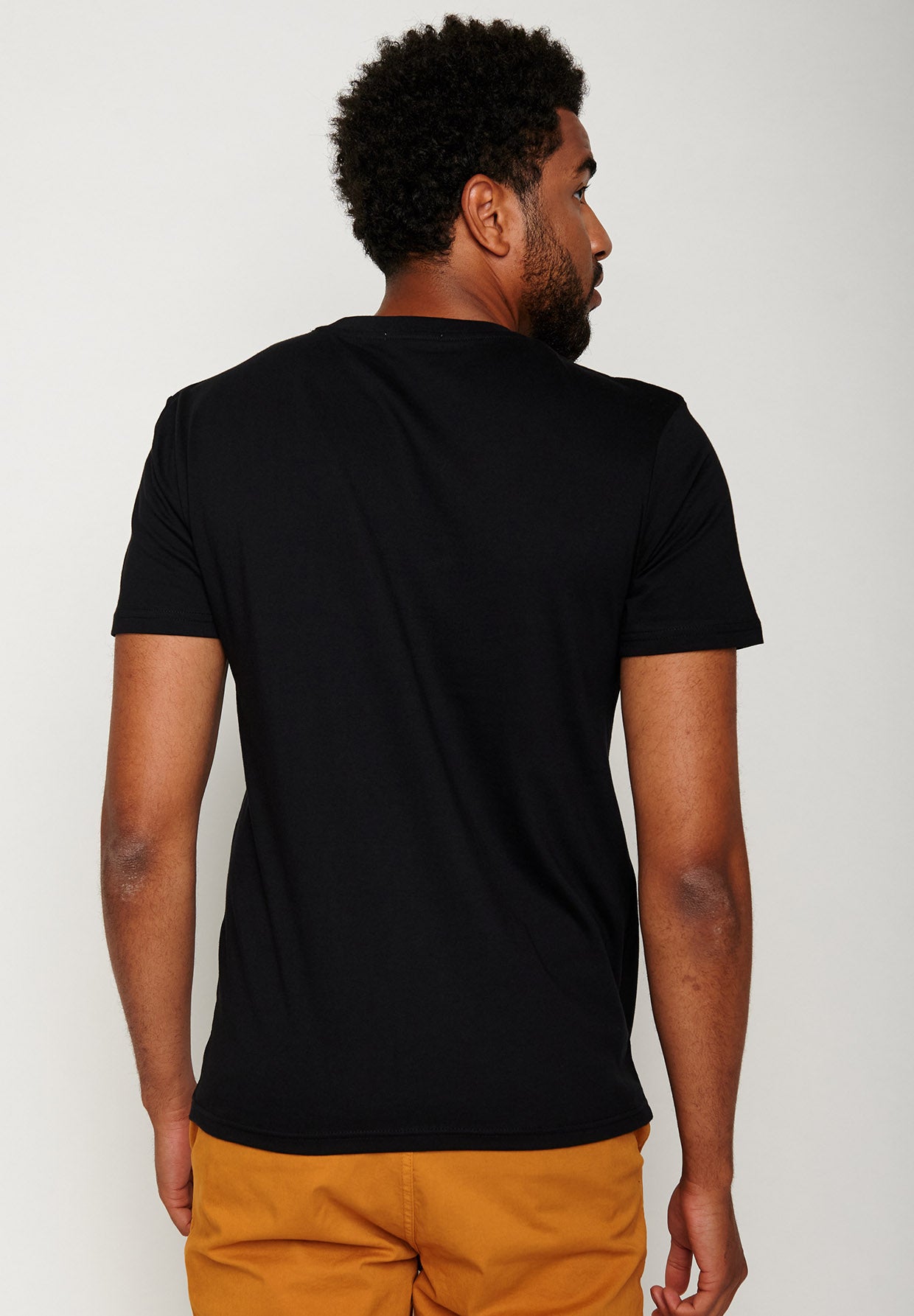 Schwarz:  Sportliches T-Shirt aus Bio-Baumwolle für Herren [4454]