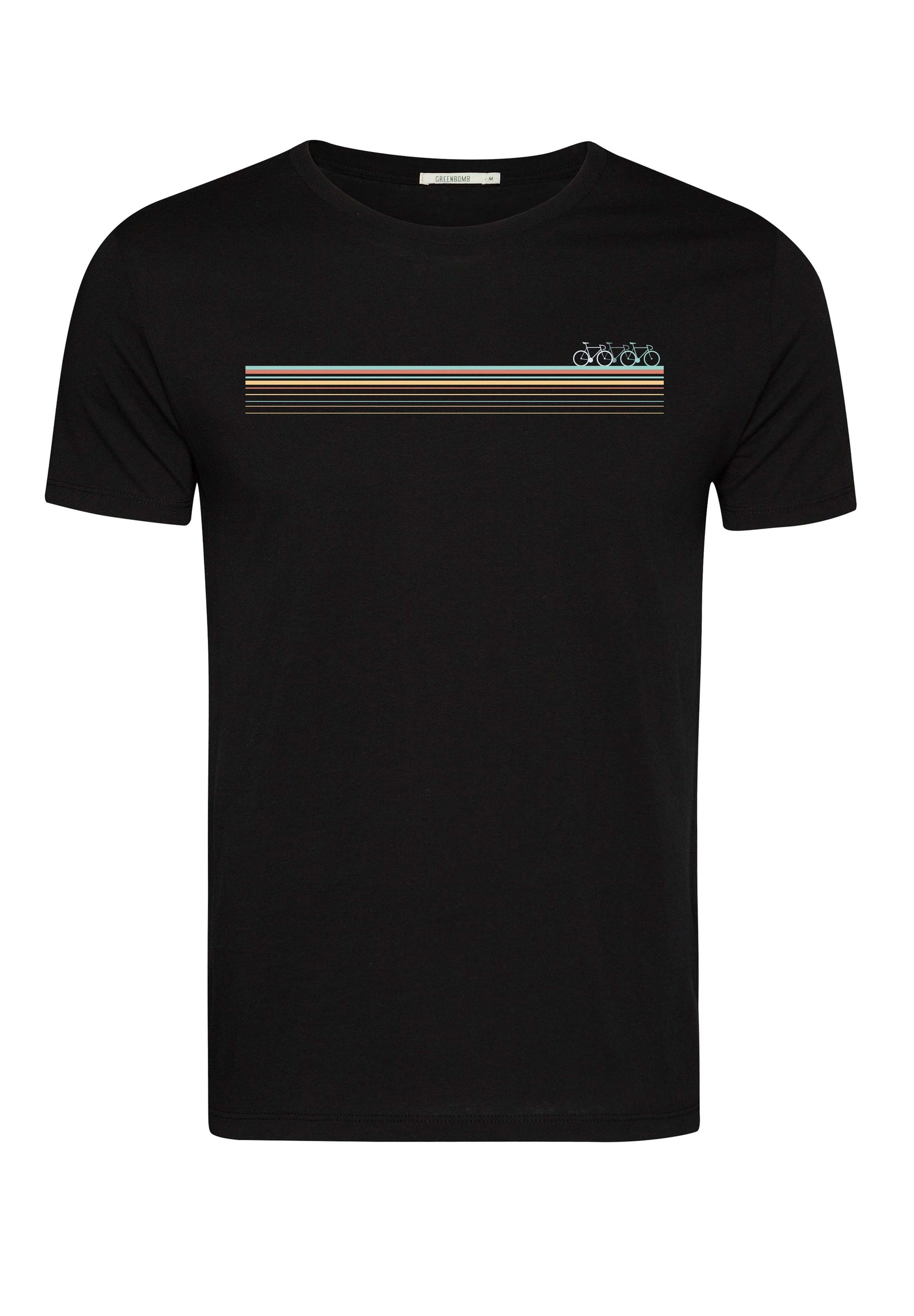 Black: Sportliches T-Shirt aus Bio-Baumwolle für Herren [4455]