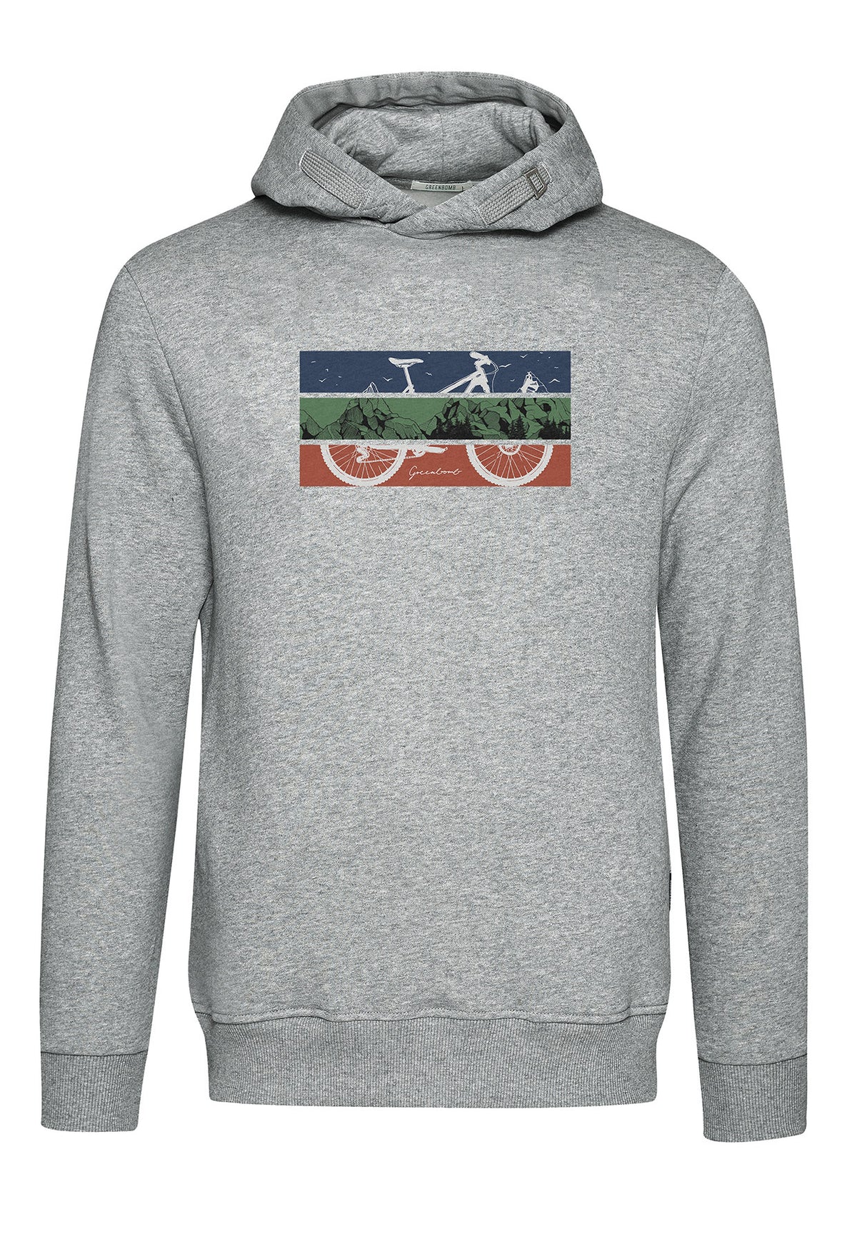 Heather Grey: Kuschliger Hoodie aus Bio-Baumwolle für Herren [4487]