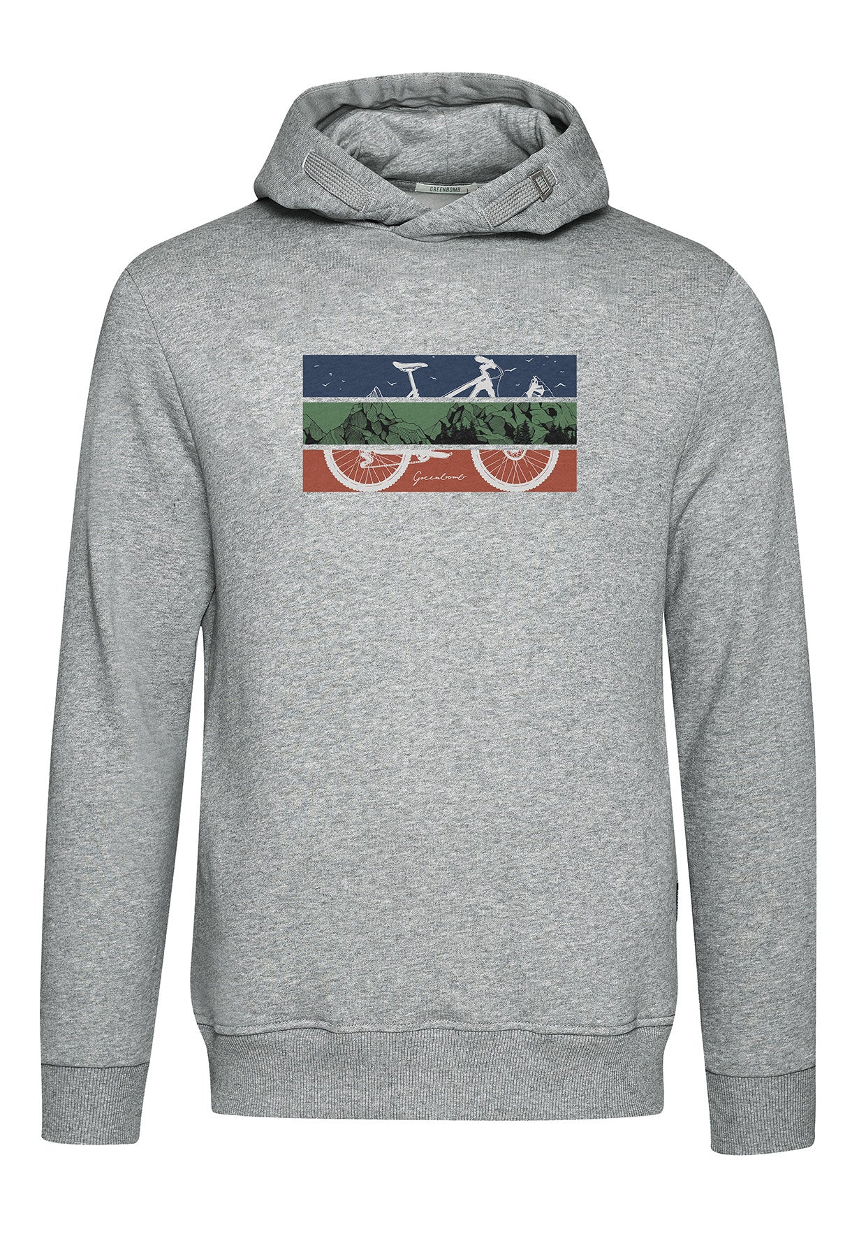 Heather Grey: Kuschliger Hoodie aus Bio-Baumwolle für Herren [4487]