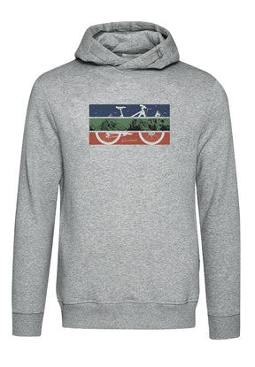Heather Grey: Kuschliger Hoodie aus Bio-Baumwolle für Herren [4487]