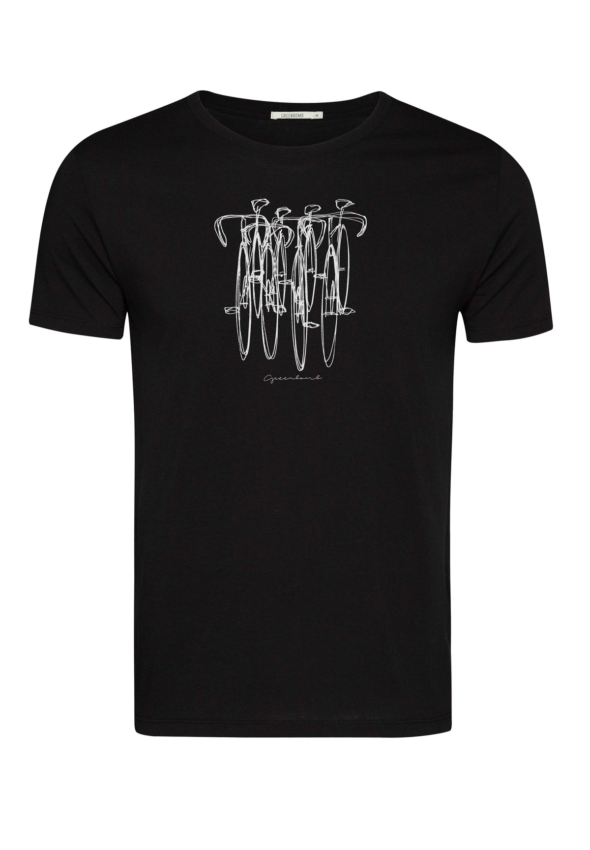 Black: Sportliches T-Shirt aus Bio-Baumwolle für Herren [4561]