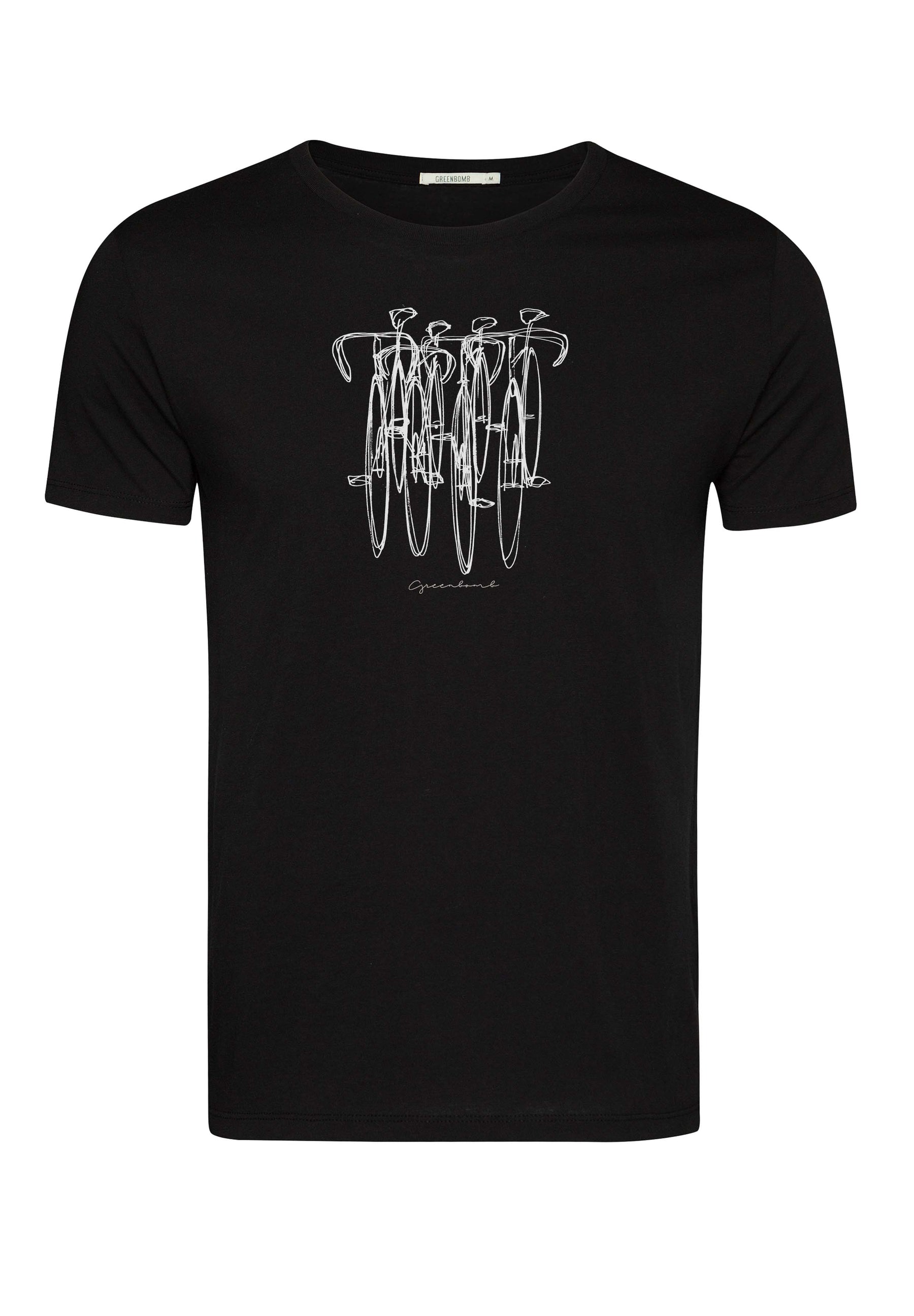 Black: Sportliches T-Shirt aus Bio-Baumwolle für Herren [4561]