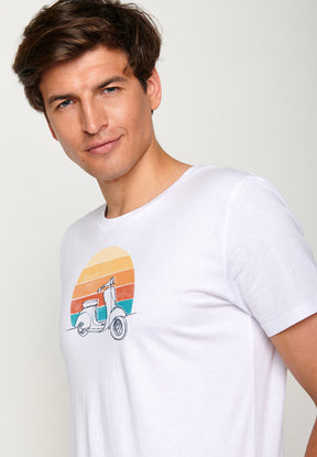 White: Sportliches T-Shirt aus Bio-Baumwolle für Herren [4616]