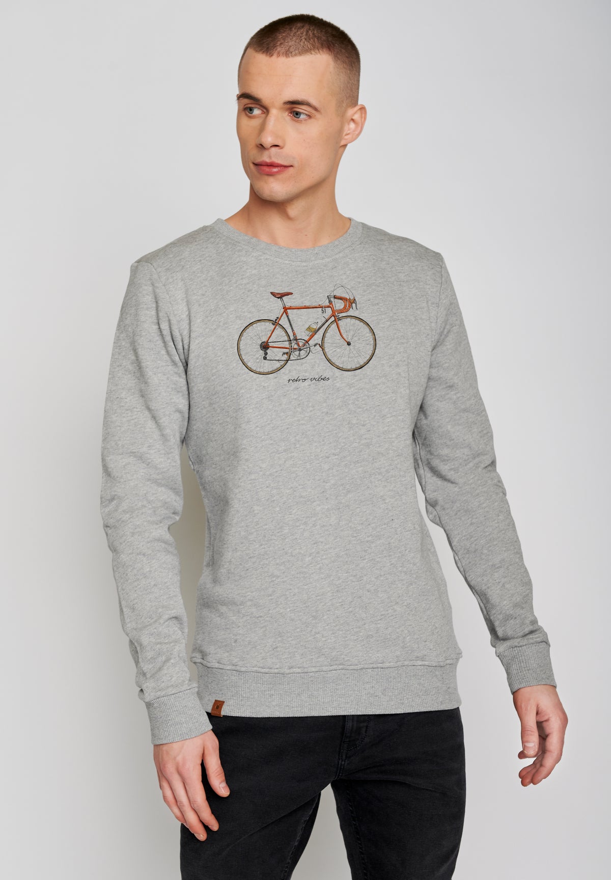 Grau:  Gemütliches Sweatshirt aus Bio-Baumwolle für Herren [467]