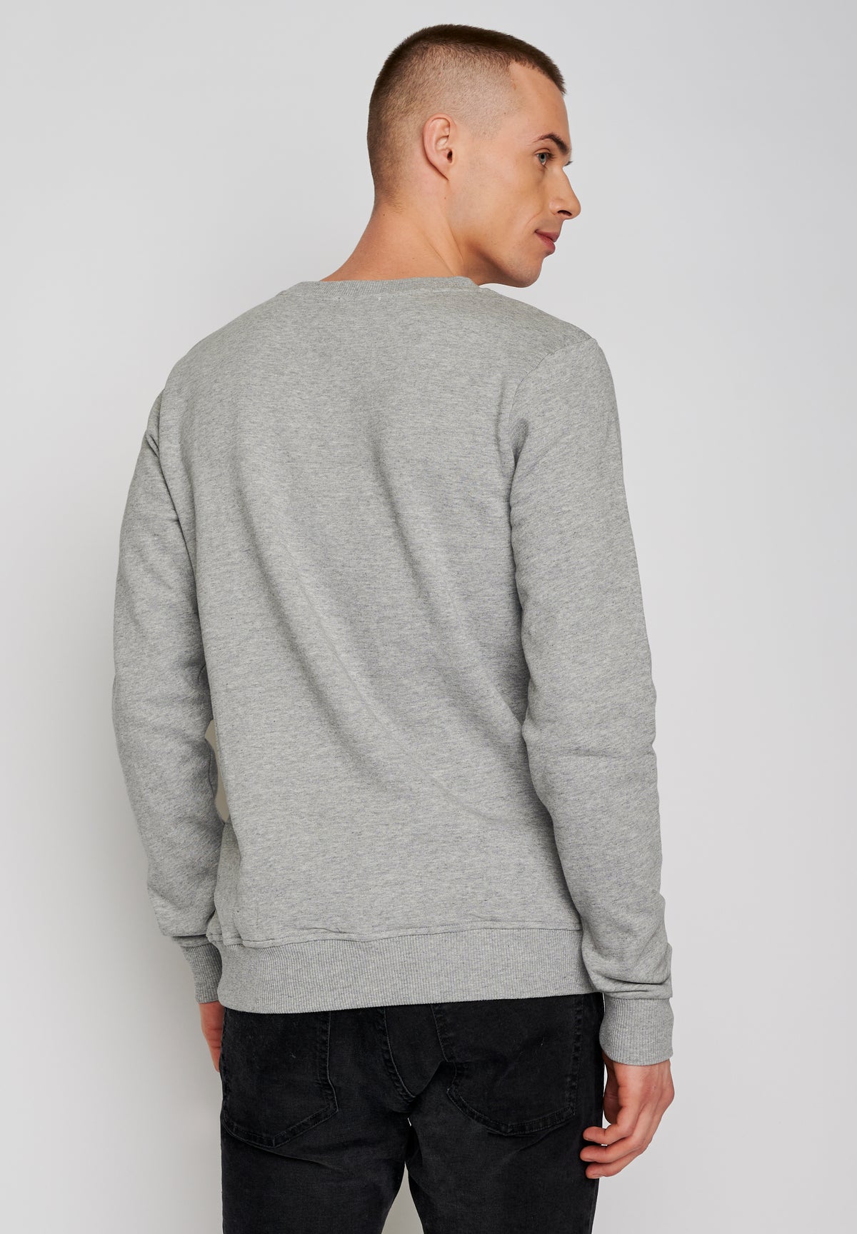 Grau:  Gemütliches Sweatshirt aus Bio-Baumwolle für Herren [468]