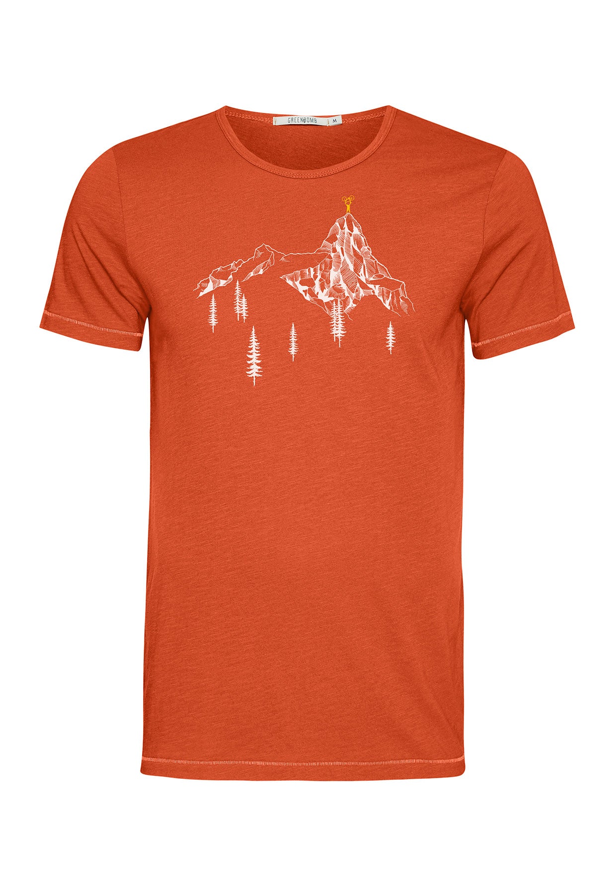 Clay Red: Lässiges T-Shirt aus Bio-Baumwolle für Herren [4881]
