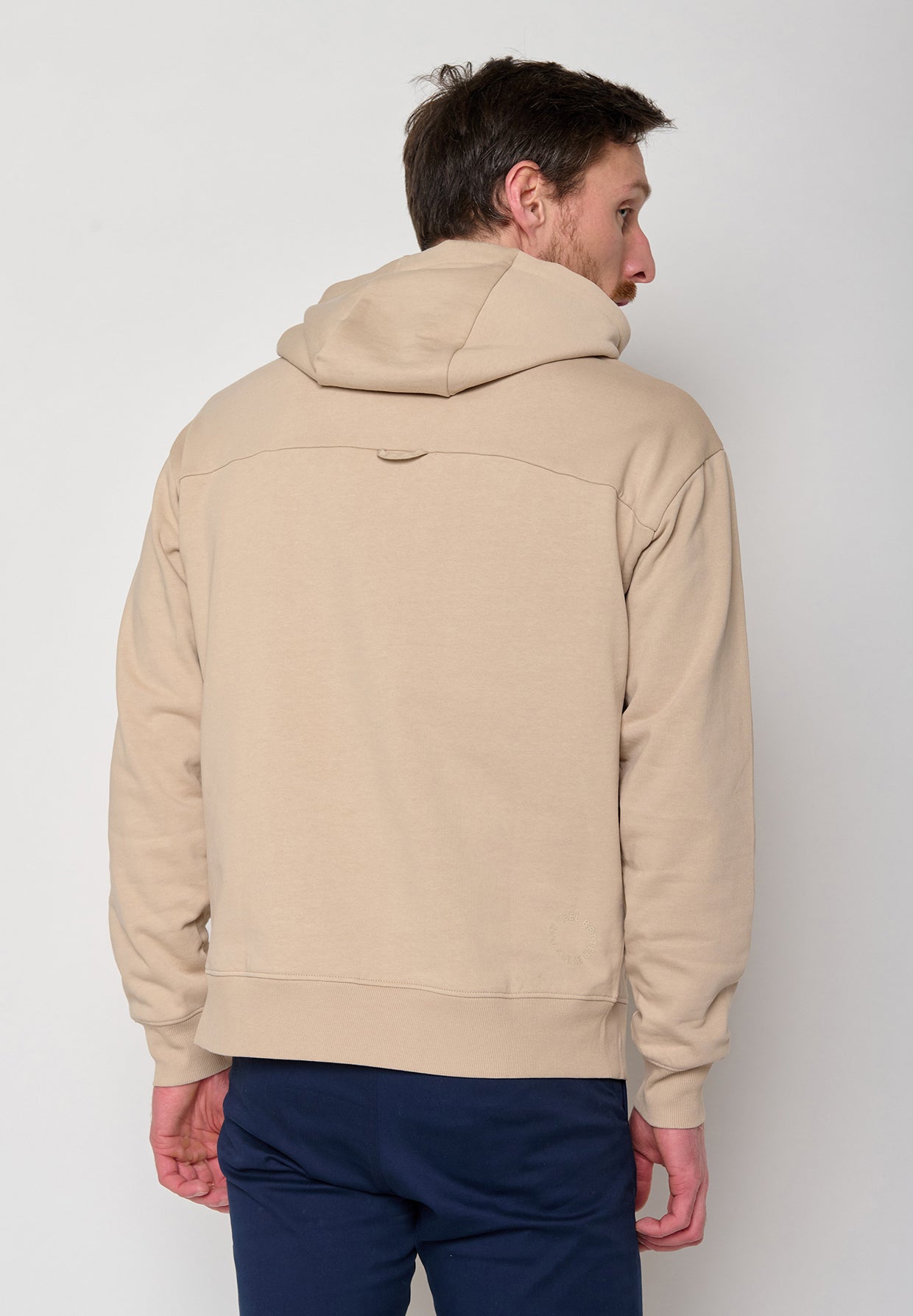 Brauner Gemütlicher Hoodie aus Bio-Baumwolle für Herren (2)