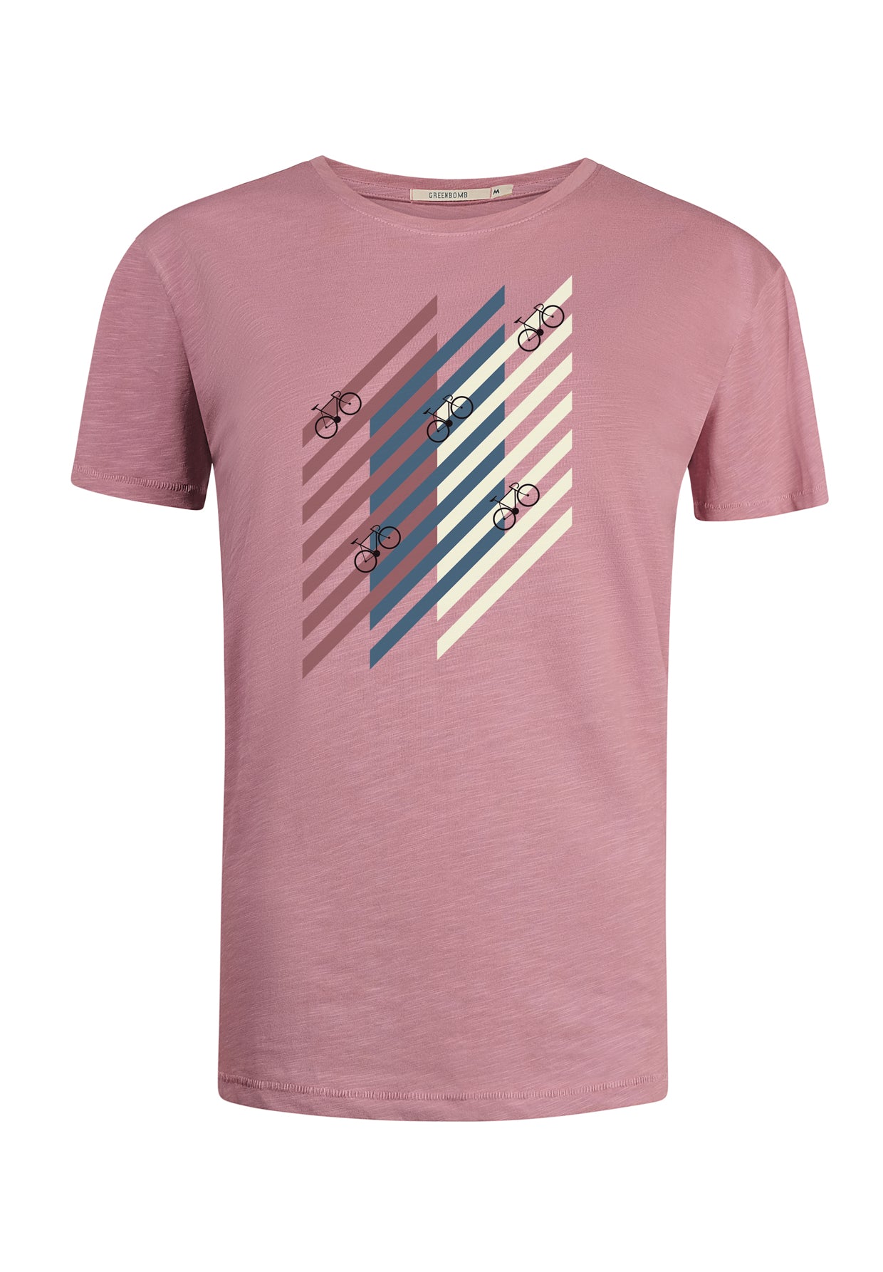 Rosa Lässiges T-Shirt aus Bio-Baumwolle für Herren (4)