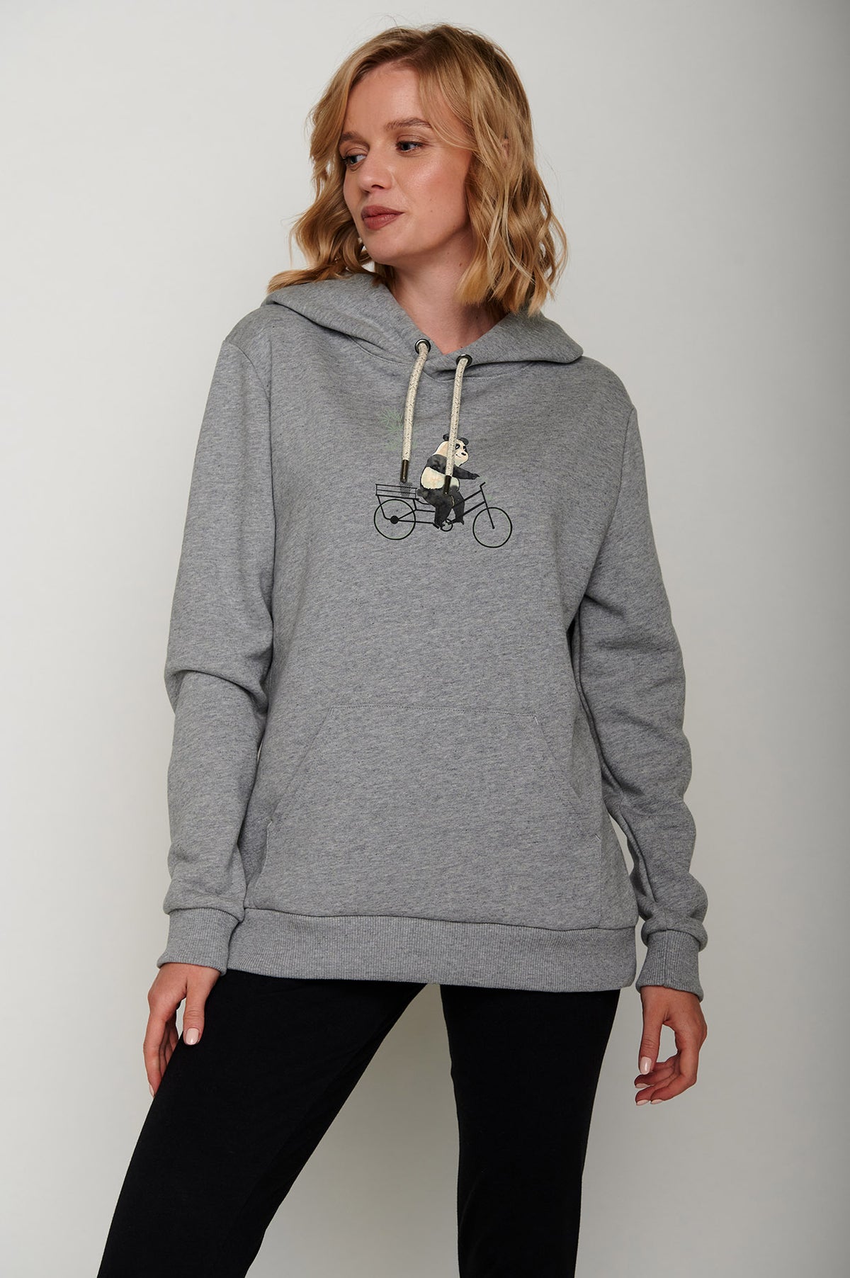 Heather Grey: Gemütlicher Hoodie aus Bio-Baumwolle für Damen [5276]