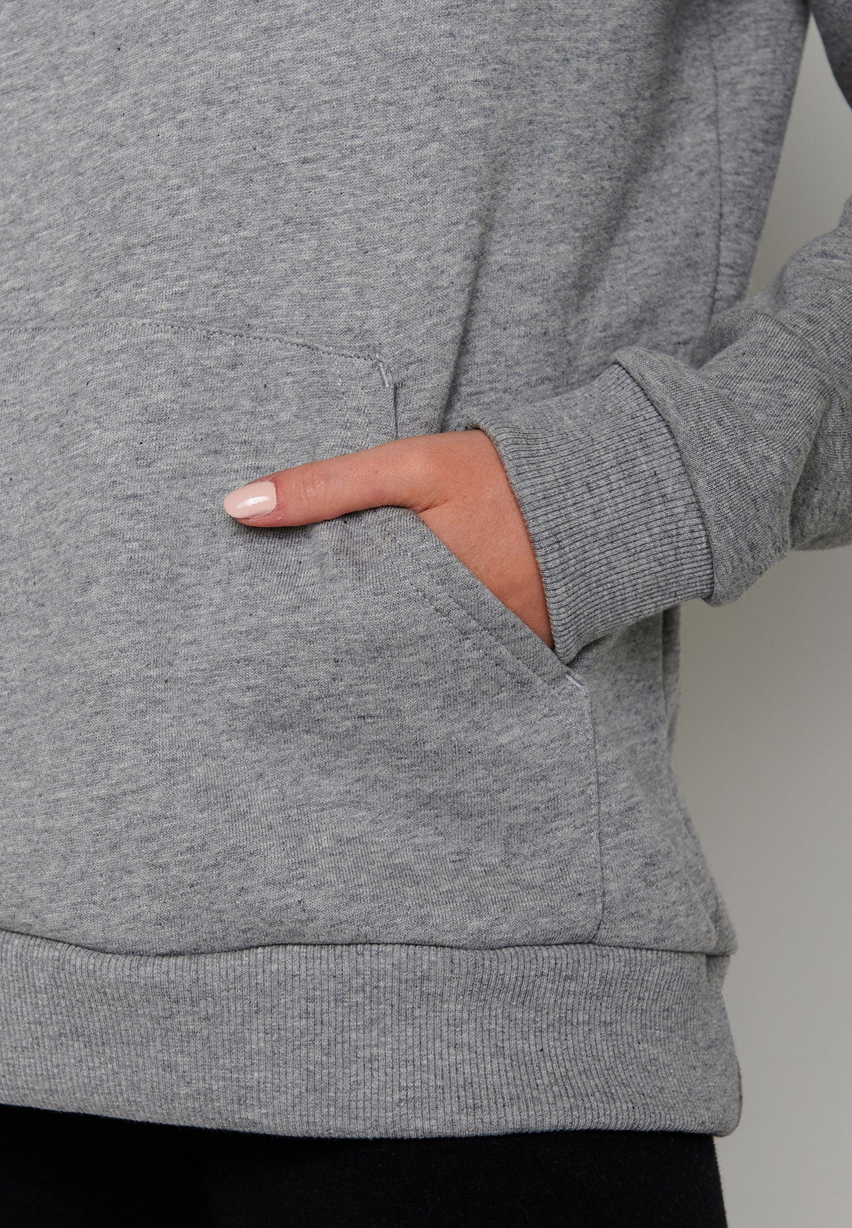 Heather Grey: Gemütlicher Hoodie aus Bio-Baumwolle für Damen [5279]