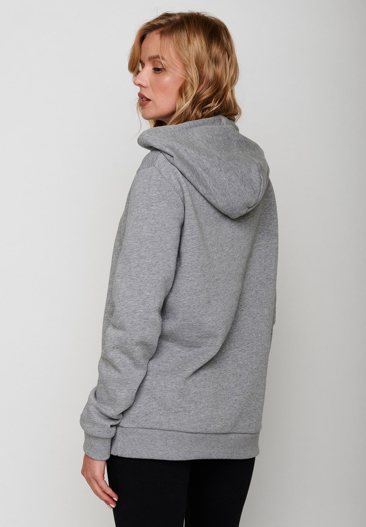 Heather Grey: Gemütlicher Hoodie aus Bio-Baumwolle für Damen [5280]