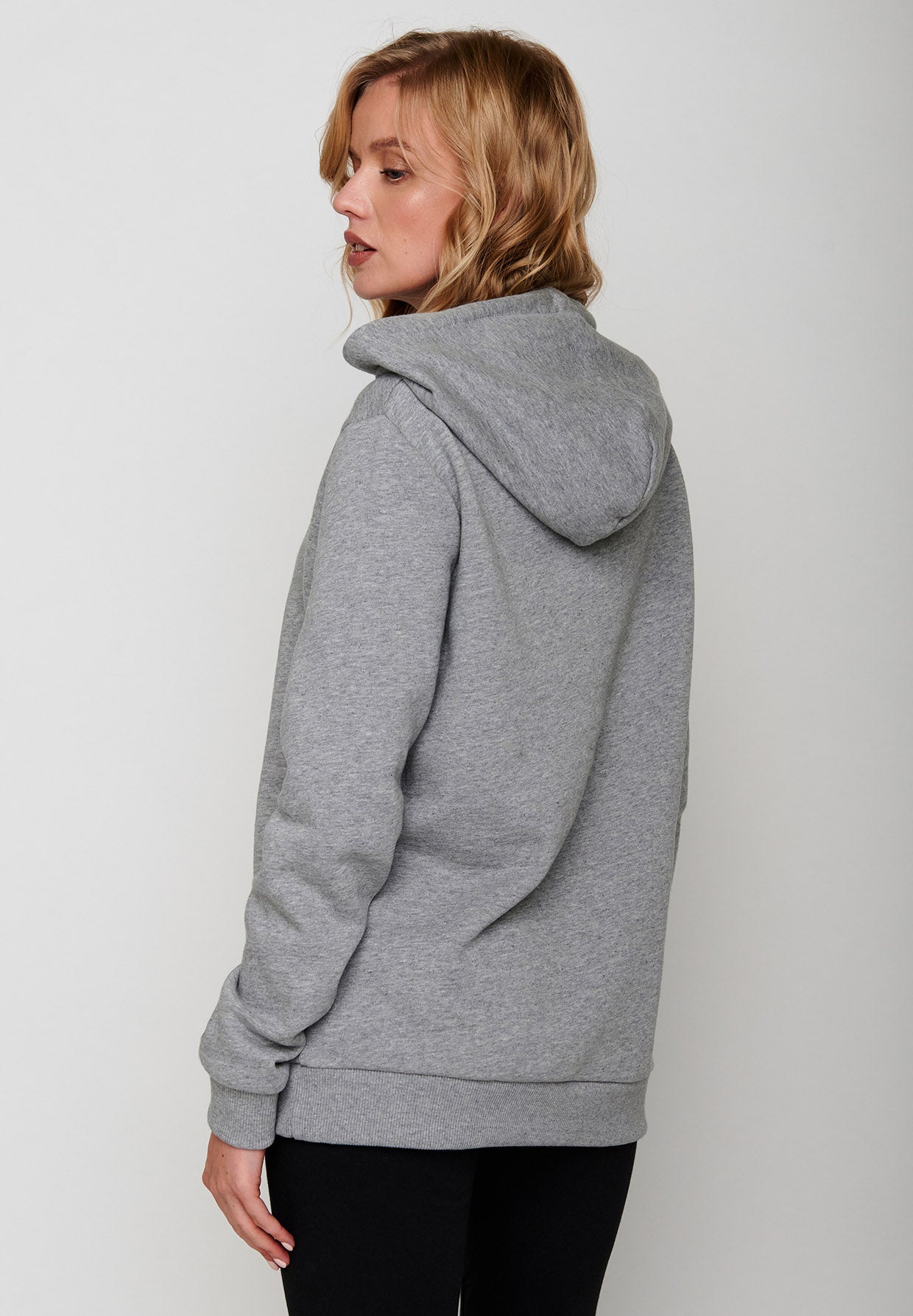 Heather Grey: Gemütlicher Hoodie aus Bio-Baumwolle für Damen [5280]