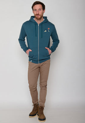 Blauer Sportliche Zipjacke aus Bio-Baumwolle für Herren (3)