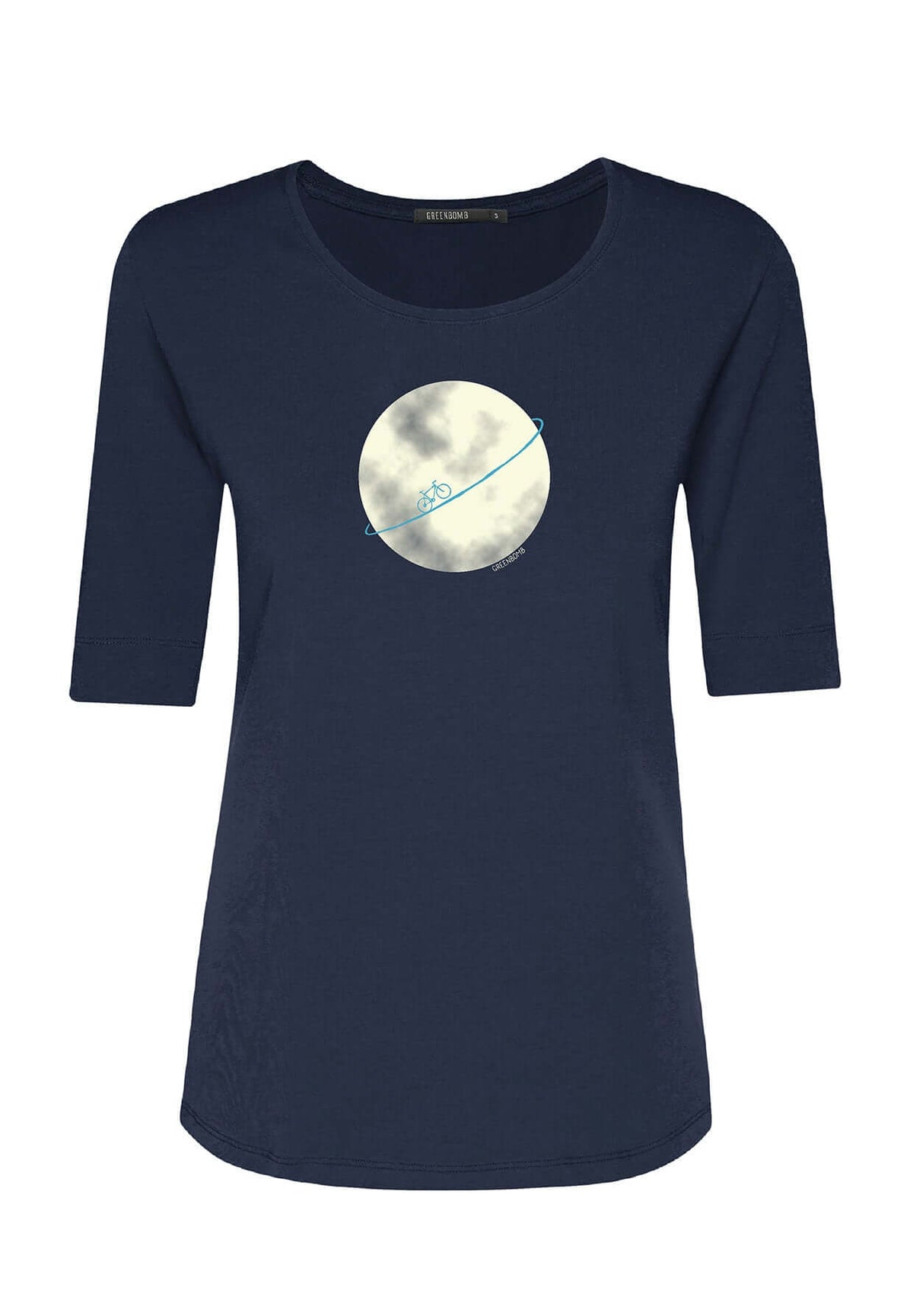 Navy: Sportliches T-Shirt aus Bio-Baumwoll Mix für Damen [5302]