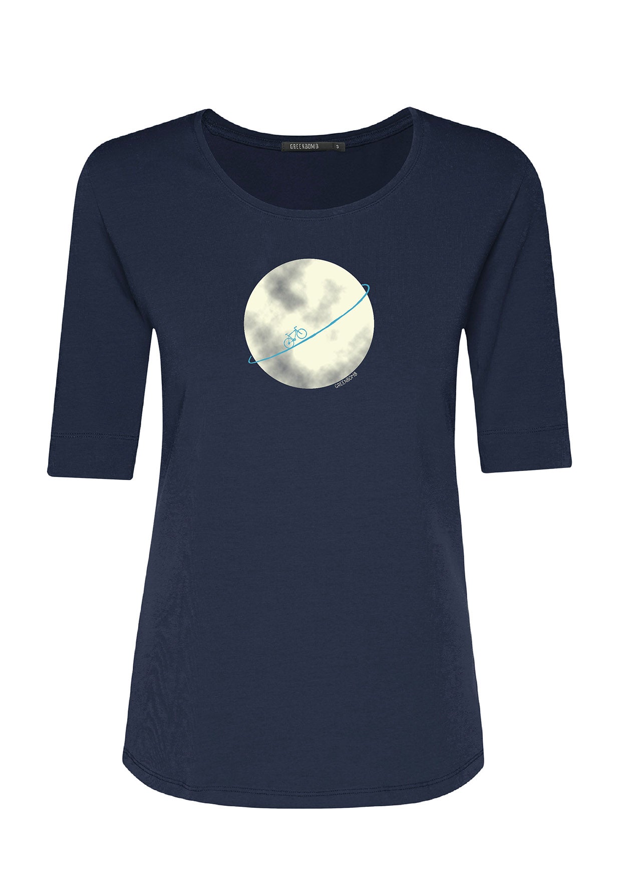 Navy: Sportliches T-Shirt aus Bio-Baumwoll Mix für Damen [5302]