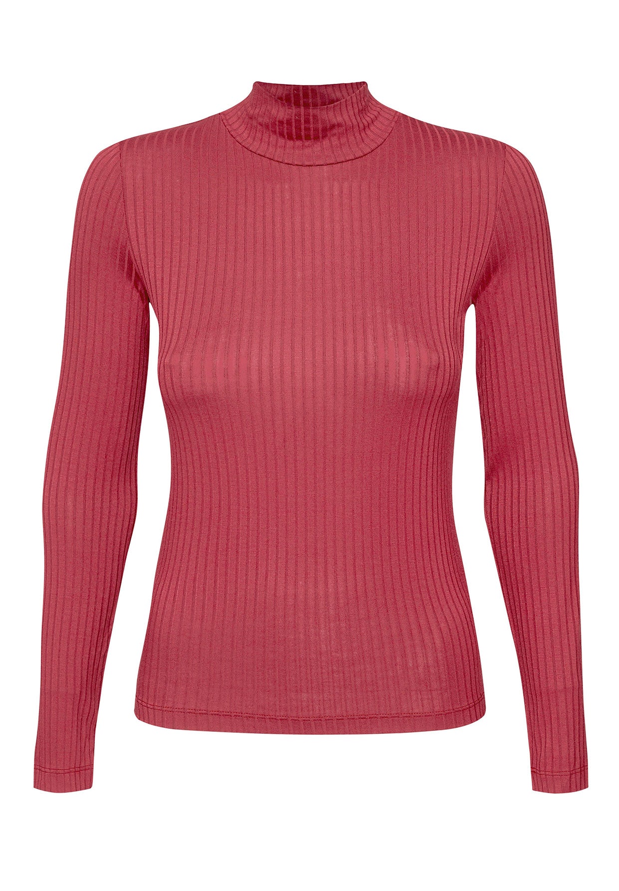 Roter Lässiges Longsleeve aus LENZING™ TENCEL™ Mix für Damen (22)