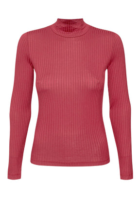 Roter Lässiges Longsleeve aus LENZING™ TENCEL™ Mix für Damen (22)