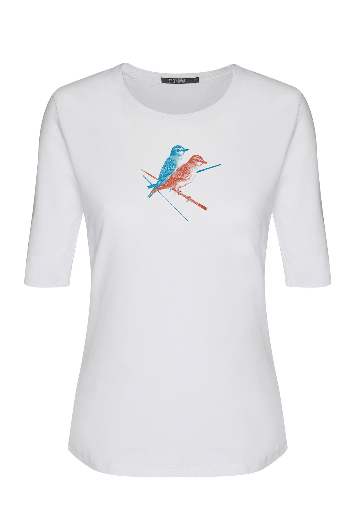 White: Sportliches T-Shirt aus Bio-Baumwoll Mix für Damen [5417]