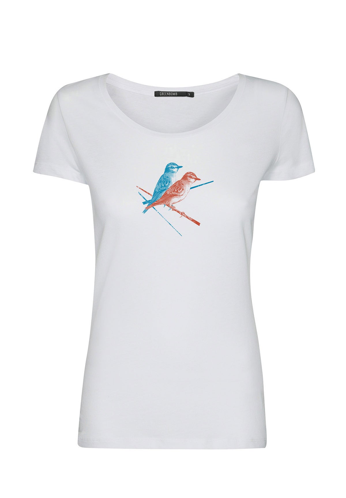 White: Sportliches T-Shirt aus Bio-Baumwolle für Damen [5434]