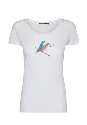 White: Sportliches T-Shirt aus Bio-Baumwolle für Damen [5434]