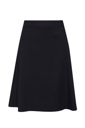 Schwarz:  Eleganter Rock aus LENZING™ ECOVERO™ Mix für Damen [5569]