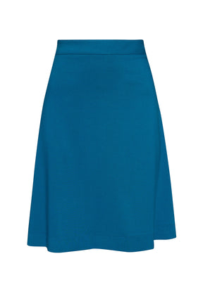 Blau:  Eleganter Rock aus LENZING™ ECOVERO™ Mix für Damen [5570]