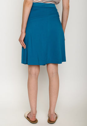 Blau:  Eleganter Rock aus LENZING™ ECOVERO™ Mix für Damen [5574]