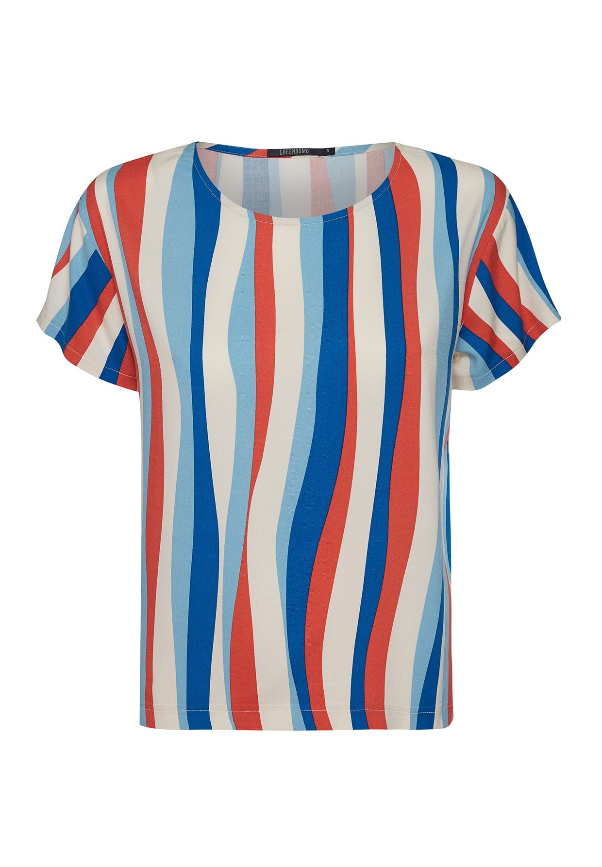 Sand: Lässiges T-Shirt aus Viskose (LENZING™ ECOVERO™) Mix für Damen [5610]