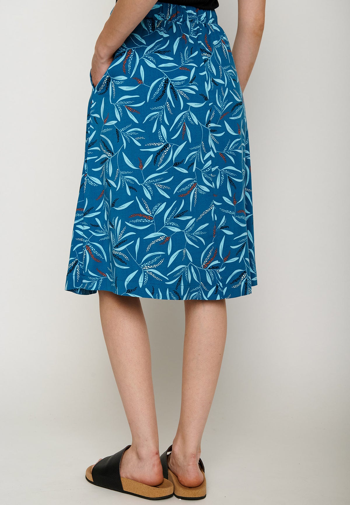 Paradise Blue: Eleganter Rock aus LENZING™ TENCEL™ für Damen [5642]